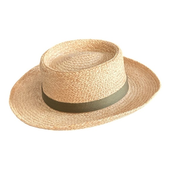 SCALA Straw Raffia Gamblers Hat 100% Neutral Color Size L/XL NEW Golf Sun Ready - Picture 8 of 10